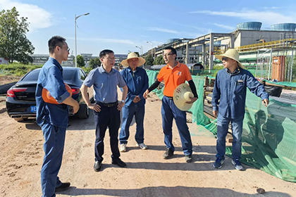 bifa·必发(中国)唯一官方网站股份公司总经理傅利才到10万吨/年绿色精细化学品项目建设现场调研